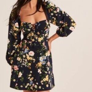 Abercrombie & Fitch Long Sleeve Floral Mini Dress